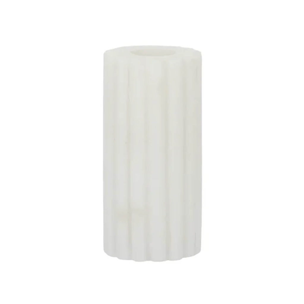 Mara White Marble Candlestick Holder, 5cm x 10cm - Table Styling & Decor Items, Side Serve Tableware Shop, Perth WA