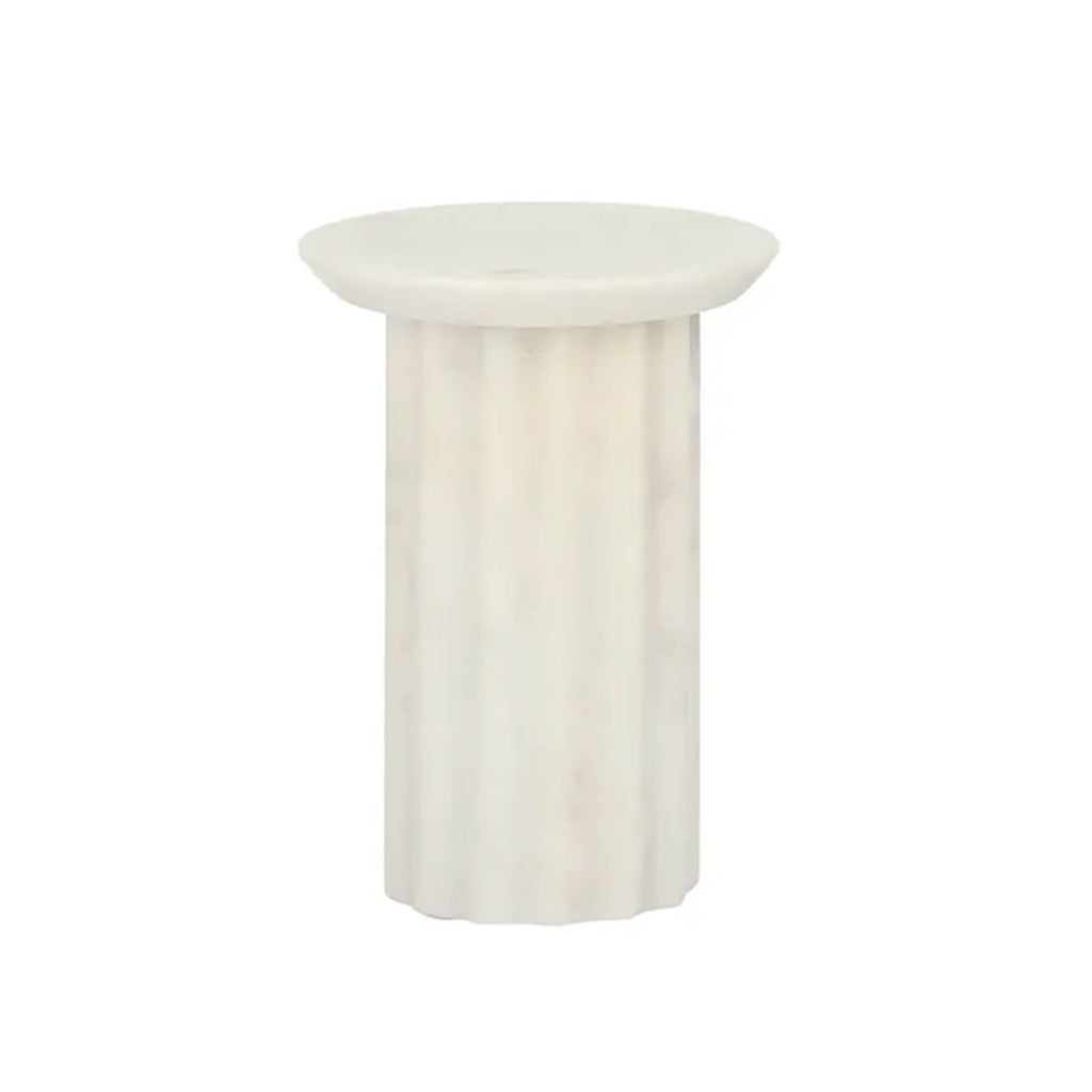 White Marble Serving Tower/Platter - 12cm diameter x 15cm or 20cm - Serving Platters, Side Serve Tableware Hire & Shop, Australia