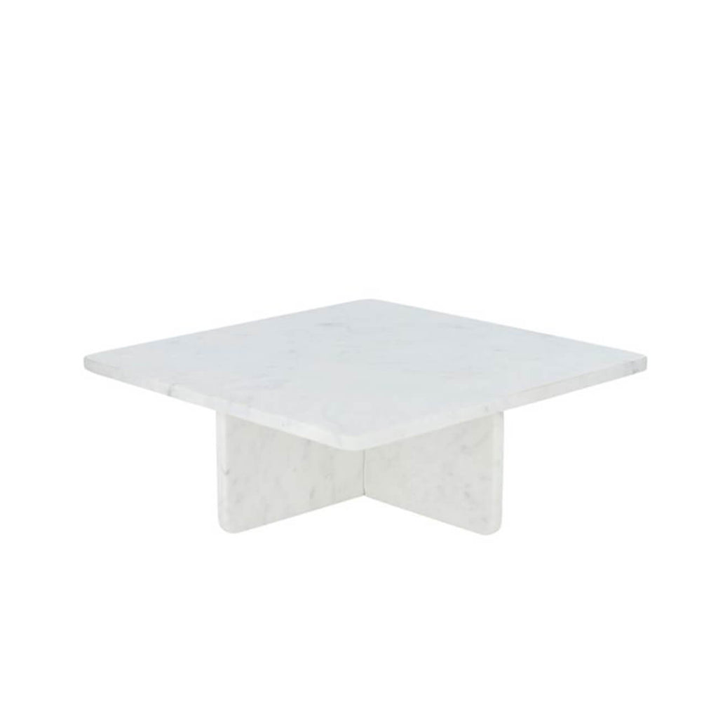 Fiora White Marble Footed Board 40x40x10cm | Statement Tableware & Serveware, Perth WA