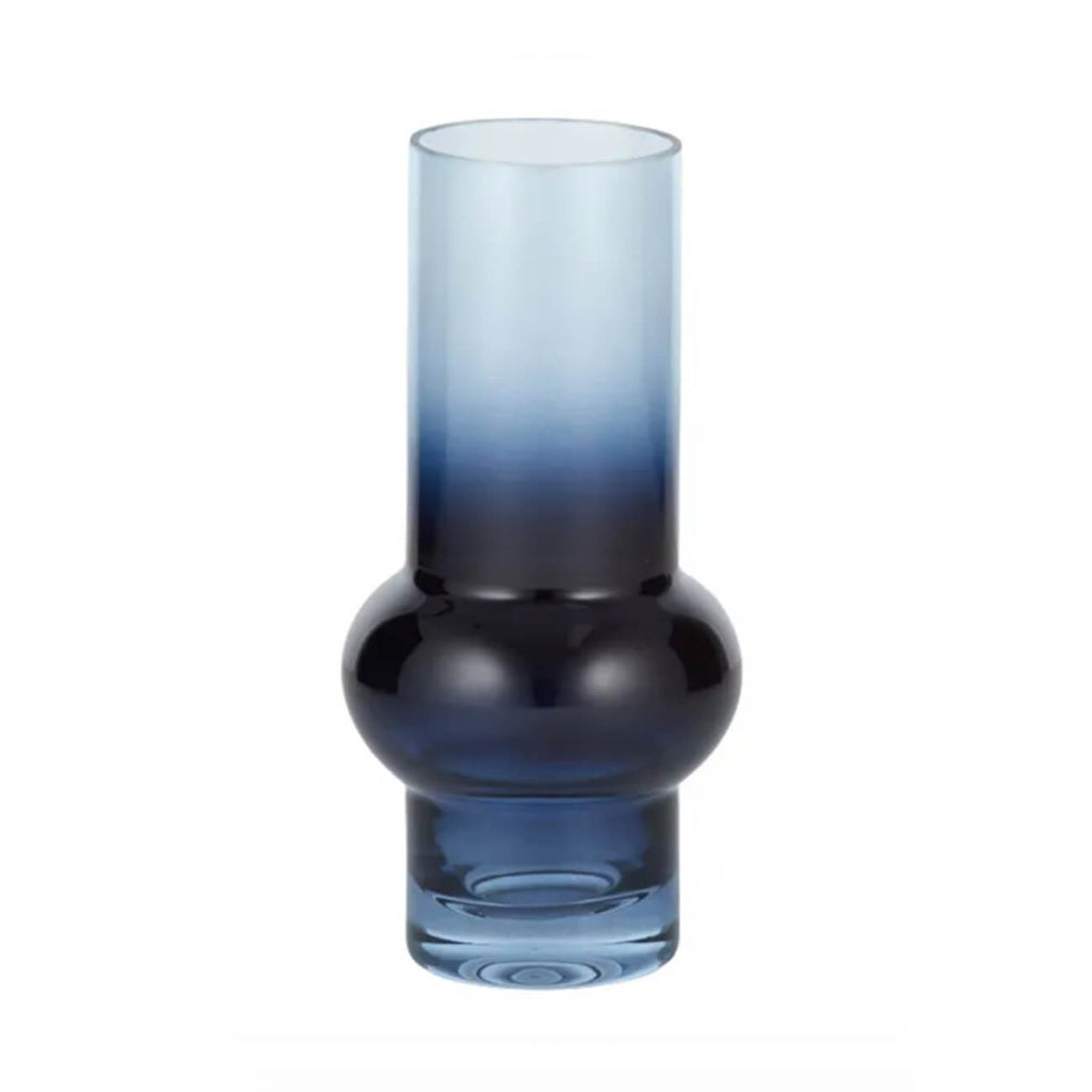 Navy blue glass vase - 7cm diameter x 15.5cm H | Statement Tableware Styling & Home Decor, Perth WA