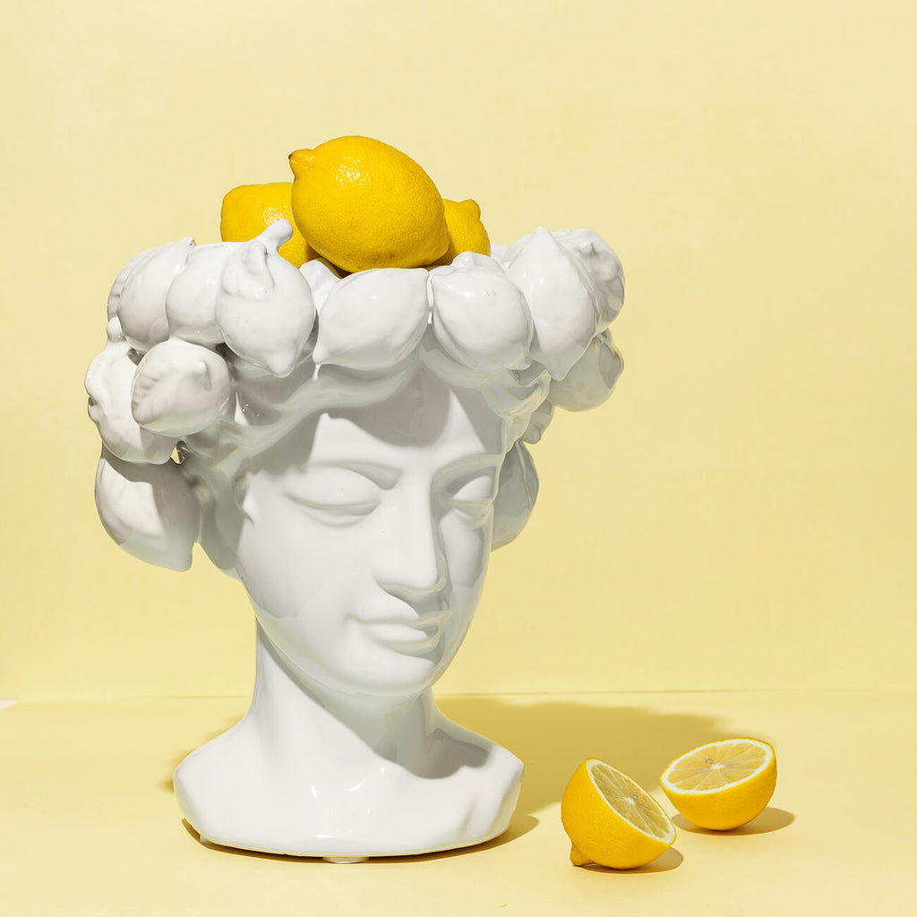 Lady Lemon Head ceramic white vase - Tableware & Vases Perth WA - Side Serve Shop