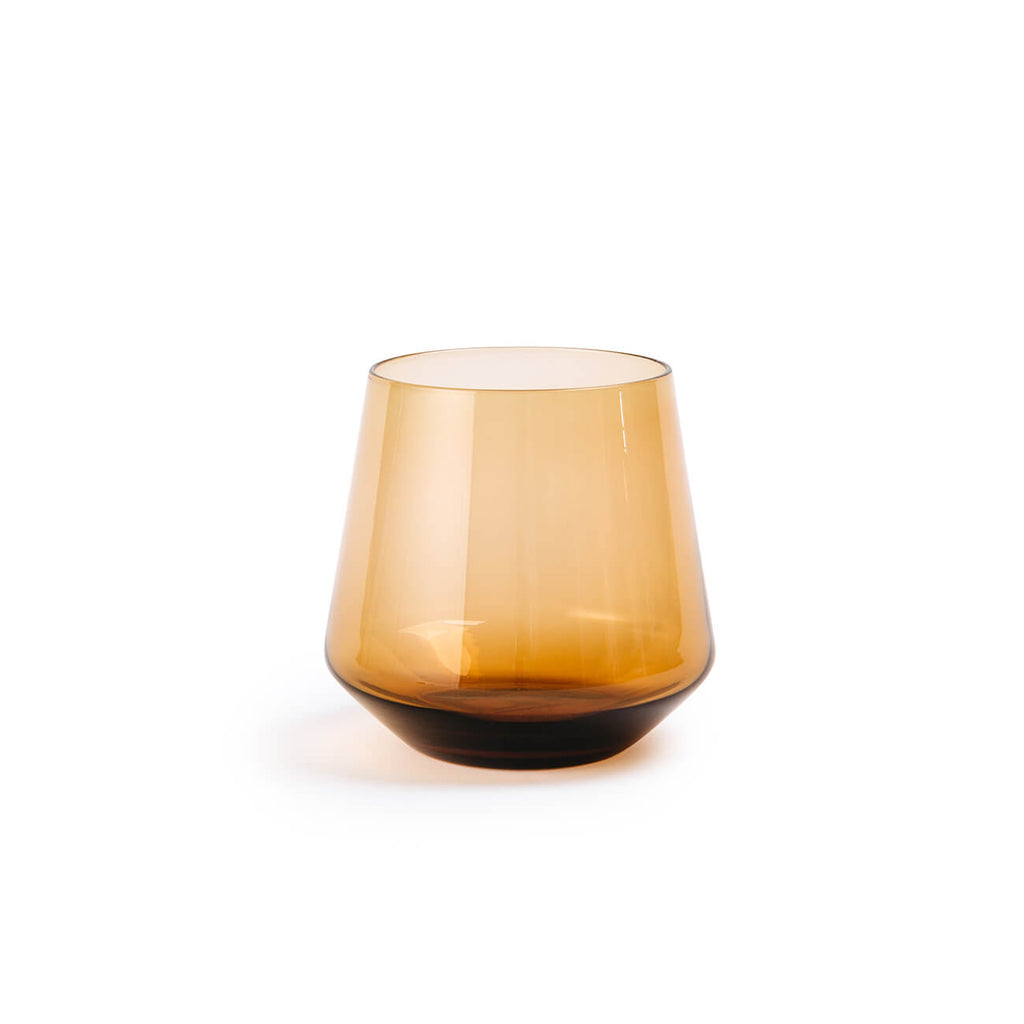 Bloomingville amber brown glass tumbler - Statement Drinkware & Barware - Perth WA
