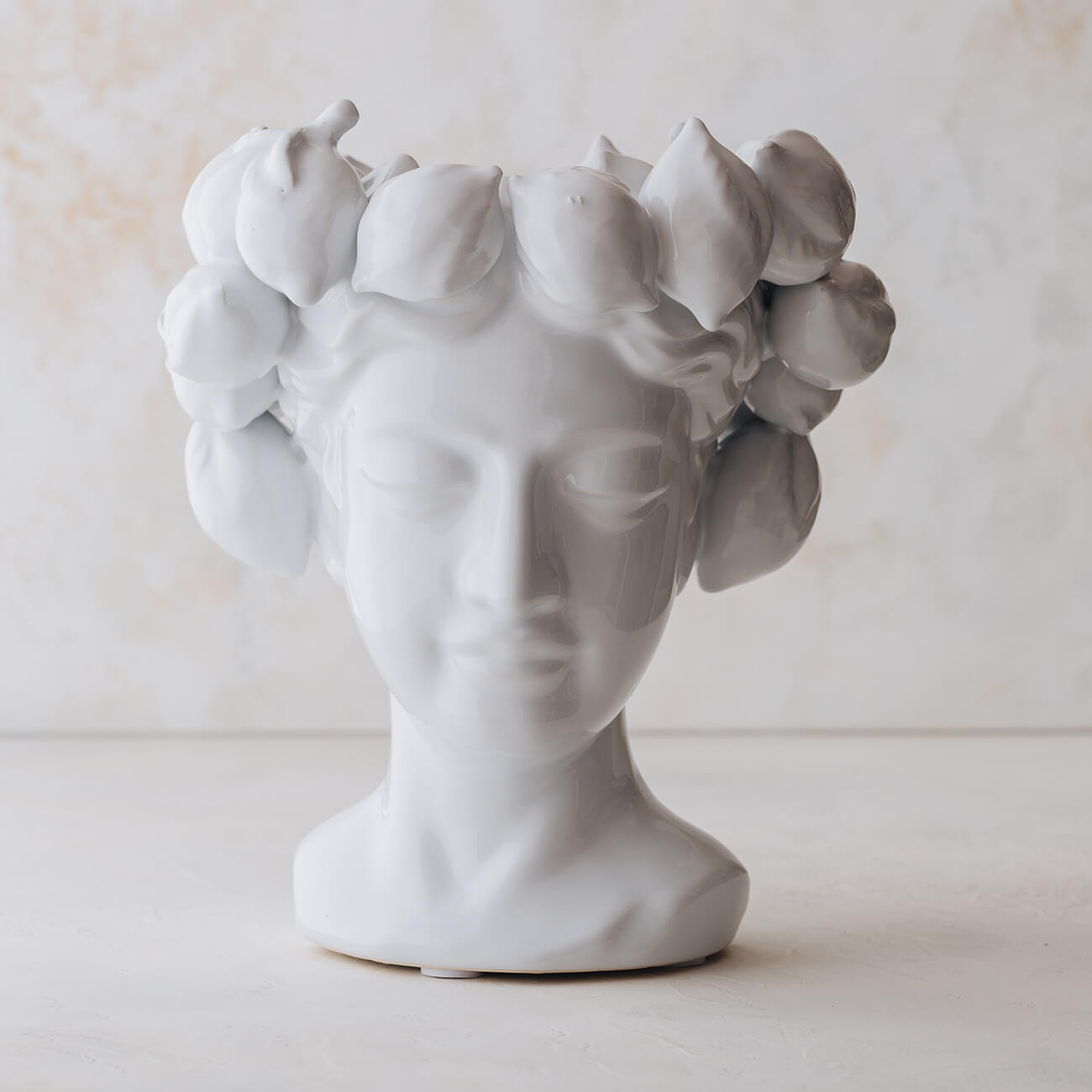 Lemon Head Lady Vase White Side Serve Shop, Perth WA