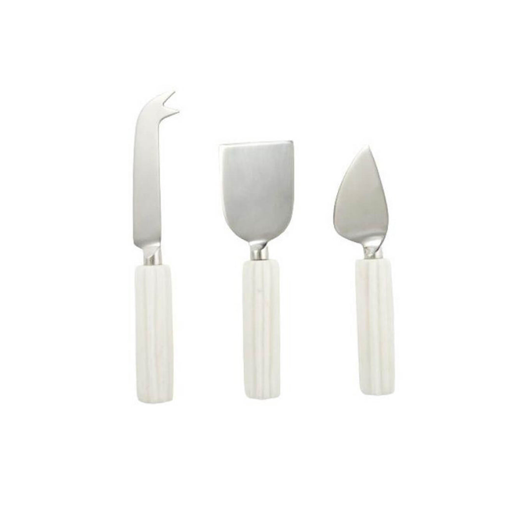 Set of 3 white marble handled cheese knives | Statement Tableware & Serveware, Perth WA