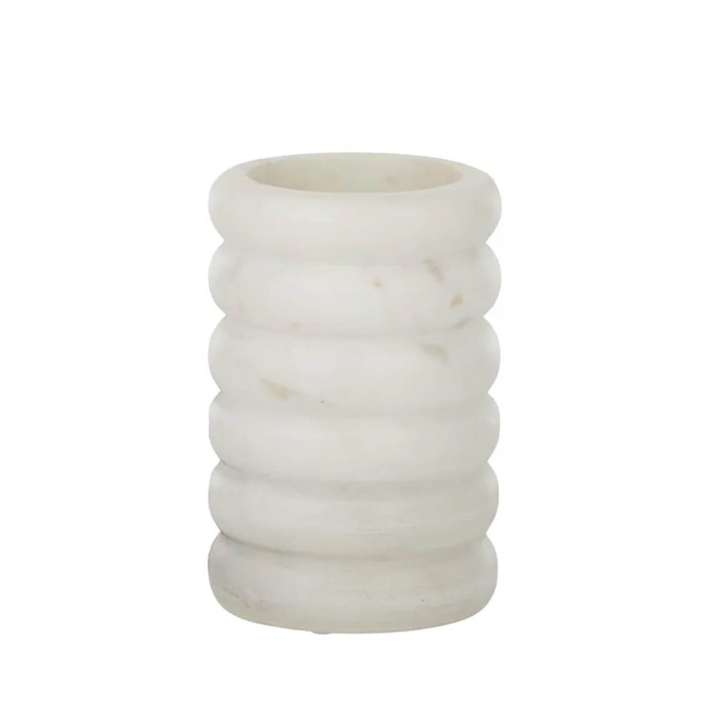 Pucker white marble vase 10x15cm - Table Decor & Styling, Side Serve Tableware Hire & Shop, Perth WA