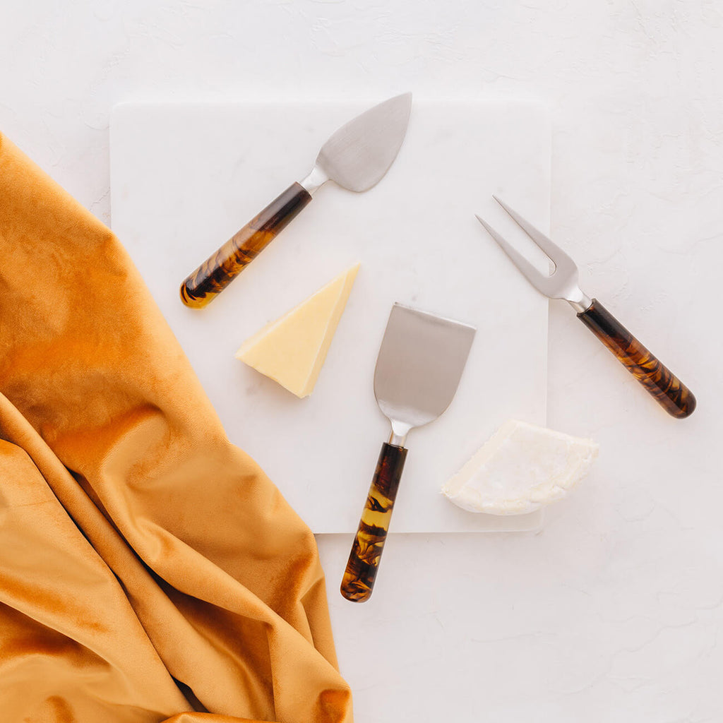 Tortoise Shell Cheese Knives Set of 3 - Servingware & Serving Utensils, Perth WA